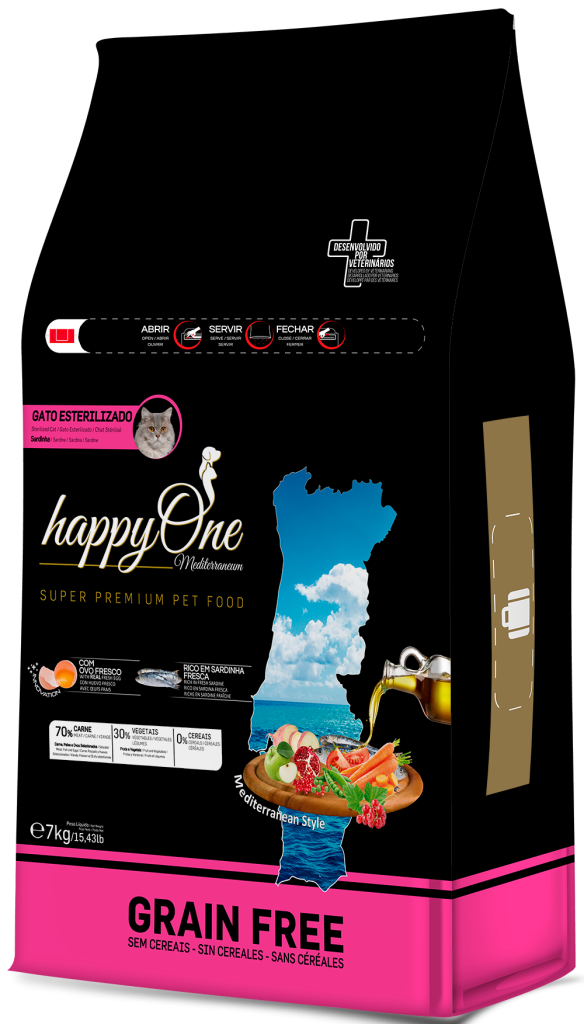 happyOne MEDITERRANEUM Cat Sterilized Sardine-7Kg