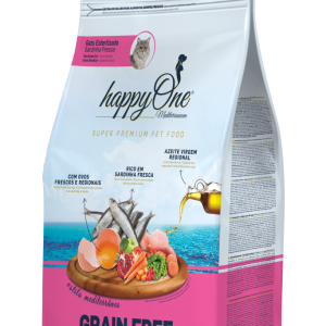 happyOne Mediterraneum Gato Esterilizado Sardinha- 2 Kg