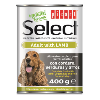Picart Select Patê Húmido para Cão Adulto - Cordeiro, Vegetais e Arroz