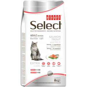 Picart Select Sensitive Sterilised/Light Gato adulto - Salmão, truta e arroz