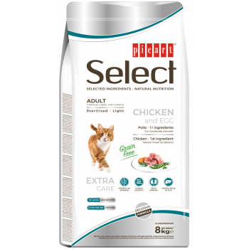 Picart Select Sterilised/Light Grain free Gato adulto - Frango e ovo
