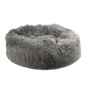 Cama Donut Cinza para Cães e Gatos Duvo Plus
