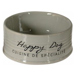 Taça em cerâmica cinza Happy Dog-Duvo Plus
