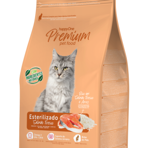 happyOne Premium Gato Esterilizado Salmão Fresco