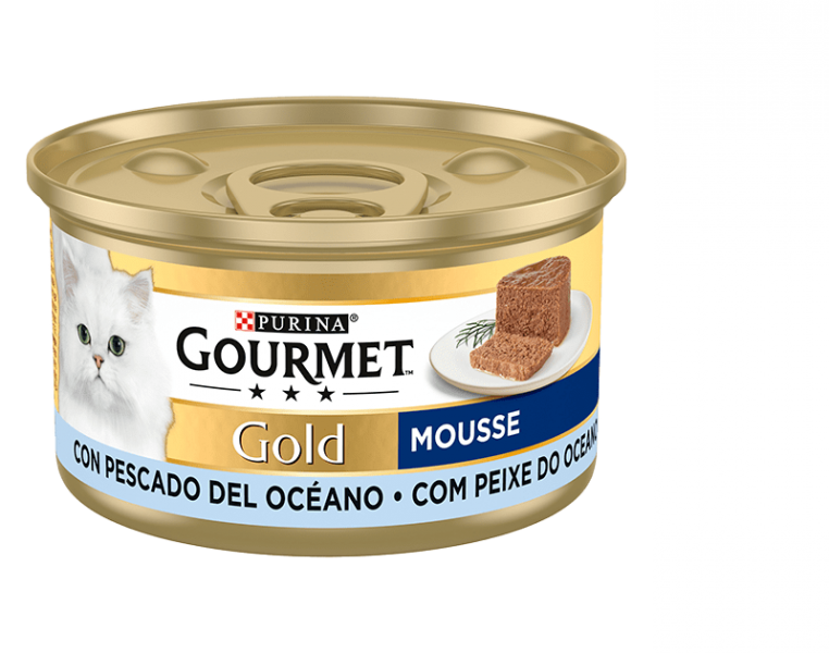 Gourmet Gold Mousse Peixe Oceano 85Gr -Gato- Purina
