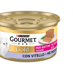 Gourmet Gold Kitten Mousse Vitela 85gr-Gatinhos-Purina