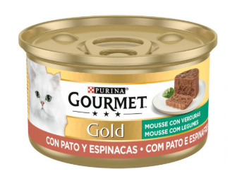 Gourmet Gold Mousse Pato e Espinafres 85Gr-Gato - Purina