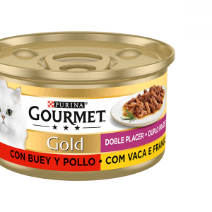Gourmet Gold DuoT Vaca & Frango 85Gr Gato-Purina