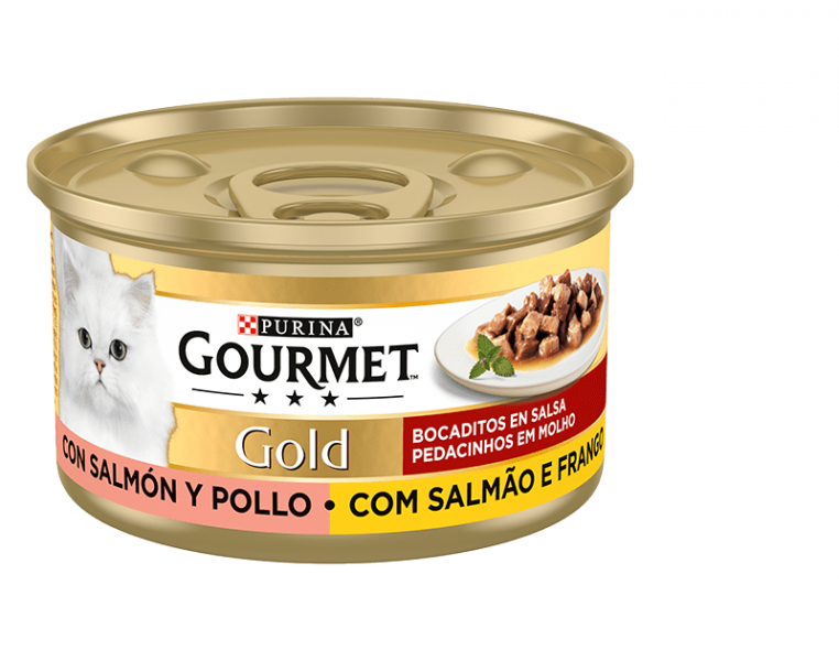 Gourmet Gold Mousse Salmão 85Gr Gato- Purina