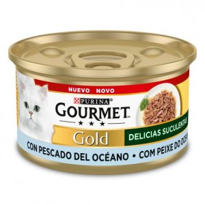 Gourmet Gold Delicias Suculentas Peixe do Oceano 85gr-Gato-Purina