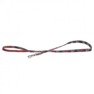 Trela Kami de Nylon Com Padrão Floral Rosa Para Cão- Ferribiella